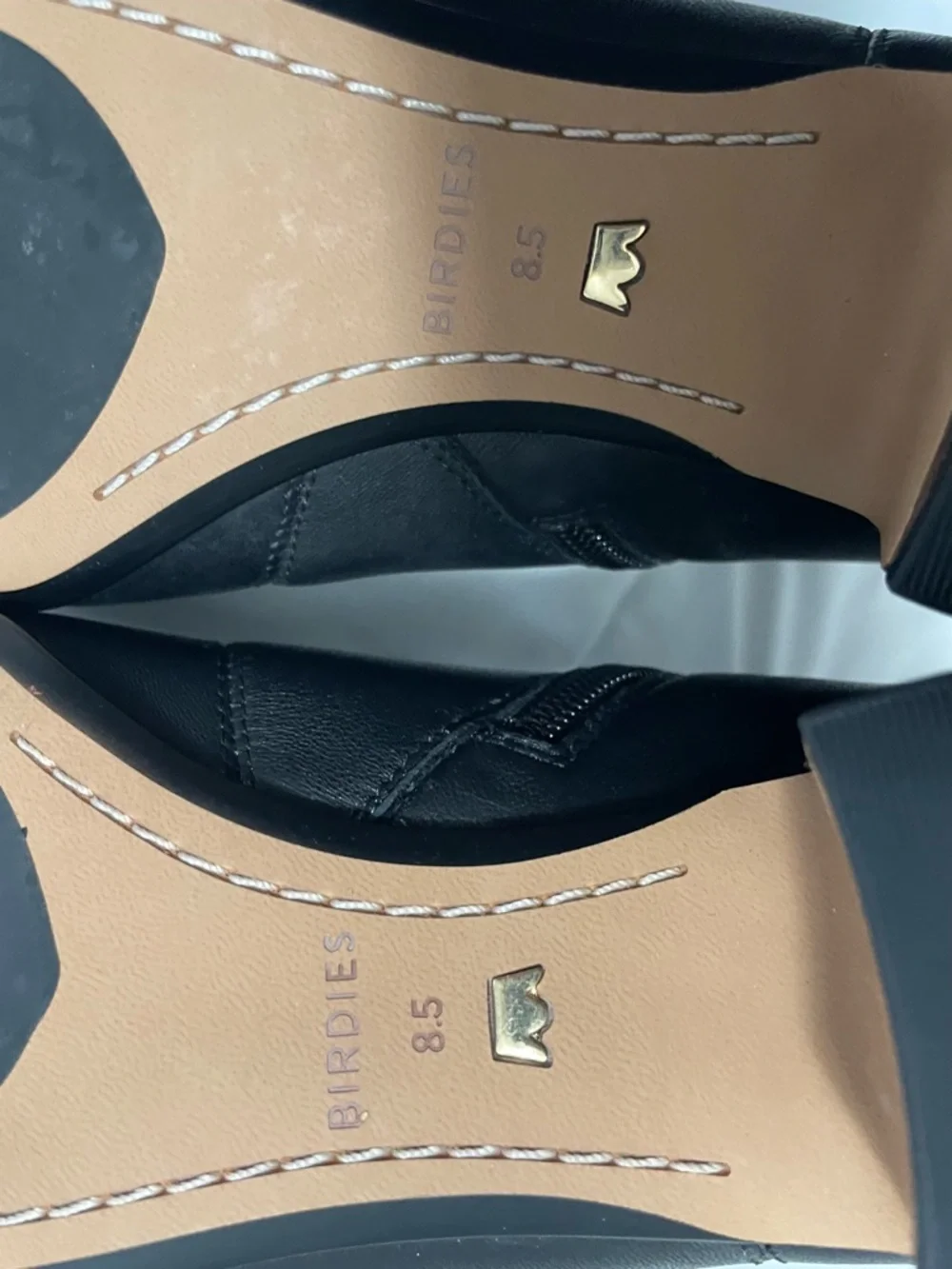 Birdies Black Leather Ankle Booties - Picture 7 of 10